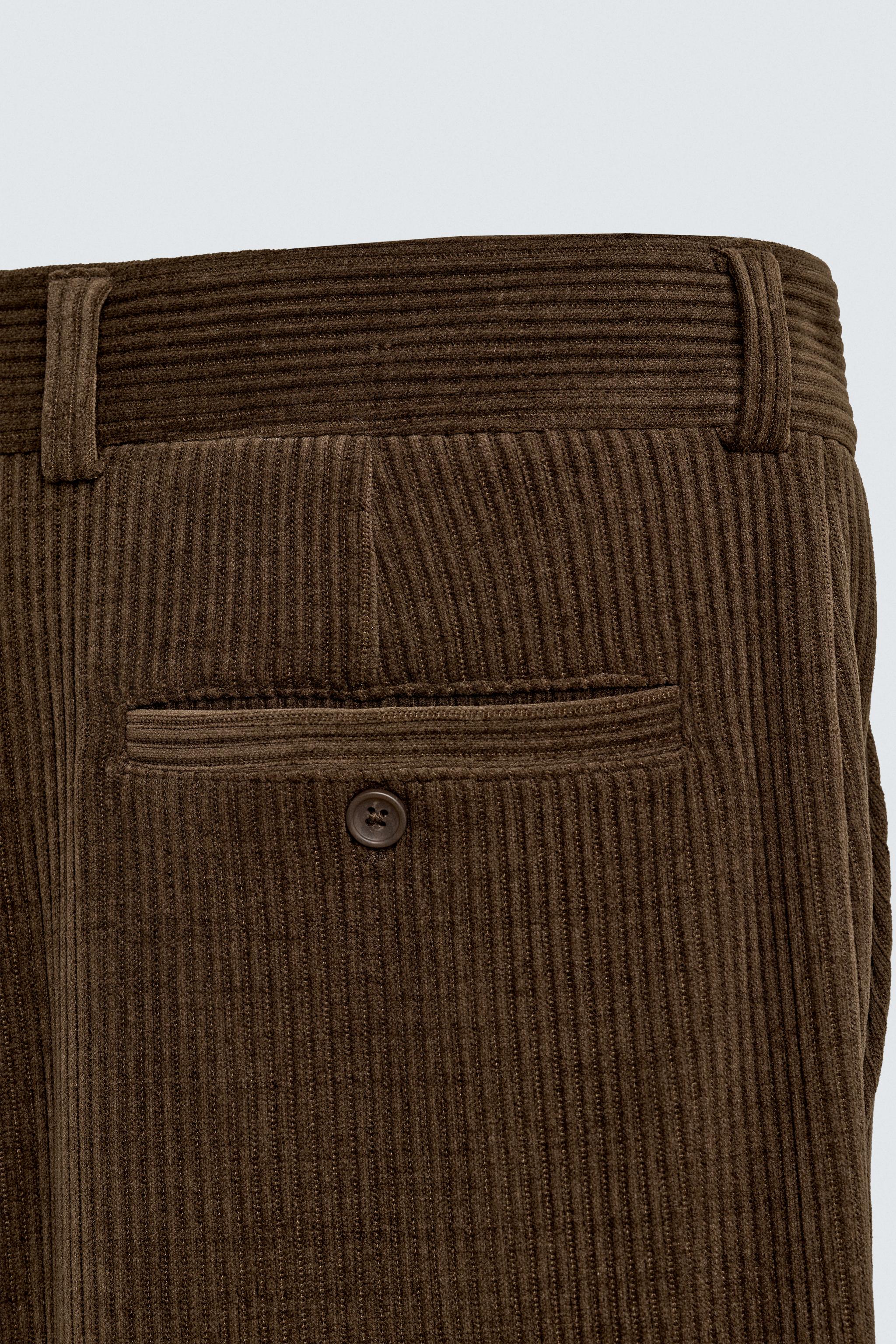 WIDE FIT CORDUROY PANTS